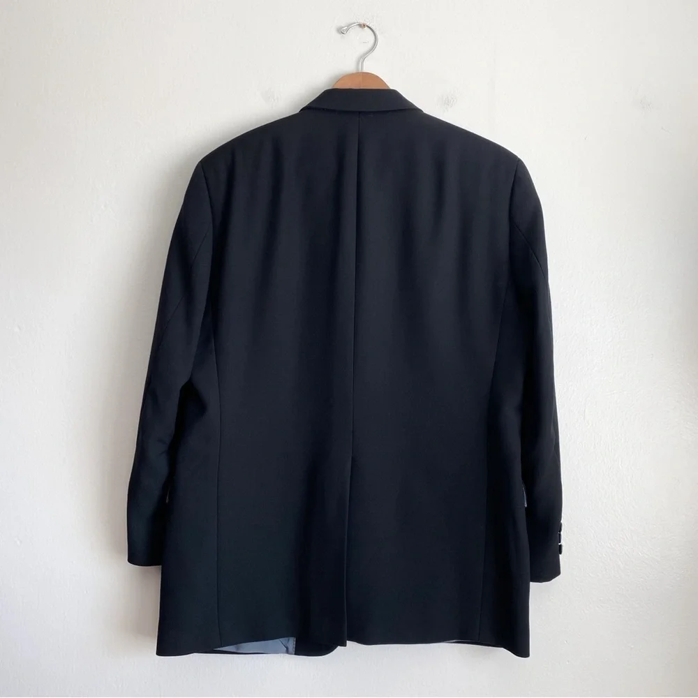 Hugo Boss Men’s Wool Black Blazer Sport Coat Suit Jacket Wedding Business 40S